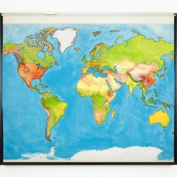 a incorrect map of the world as painting by warhol