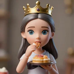 closeup face profile portrait of tin toy greta thunberg as a fairytale princess wearing a crown eating cakes, bikini, depth of field, zeiss lens, detailed, symmetrical, centered, fashion photoshoot, by nicoletta ceccoli, mark ryden, lostfish, breathtaking, 8 k resolution, extremely detailed, beautiful, establishing shot, artistic, hyperrealistic, octane render