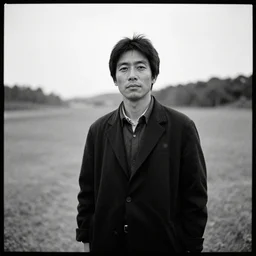 a portrait of a character in a scenic environment by Shōmei Tōmatsu