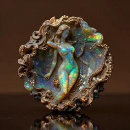 iridescent opal sculpture made of opal, moody, warm tones, water reflection : : dan mcpharlin, daniel merrian : : ornate, dynamic, particulate, rich colors, intricate, elegant, highly detailed, centered, artstation, smooth, sharp focus, octane render