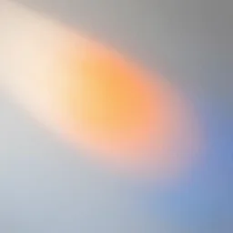 hyperrealistic rendering on very beautiful white wall with beautiful contrast of light and shadow, orange to blue gradient luminescence, professional foto