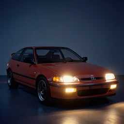 designed by giorgetto giugiaro 1 9 8 2 audi rs 8 honda crx, thick neon lights, ektachrome photograph, volumetric lighting, f 8 aperture, cinematic eastman 5 3 8 4 film