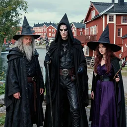 photo of dadcore occult wizards and momcore witches on vacation in sweden, by richard corben by william eggleston by annie leibovitz, fujifilm velvia 5 0. masterpiece. intricate, hyper realism, high detail, octane render, unreal engine, 8 k, by katsuhiro otomo