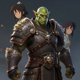 portrait of an orc warrior, behance hd by jesper ejsing, by rhads, makoto shinkai and lois van baarle, ilya kuvshinov, rossdraws global illumination