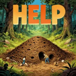 Help, we're stuck in an anthill!, movie poster, artwork by Cory Loftis