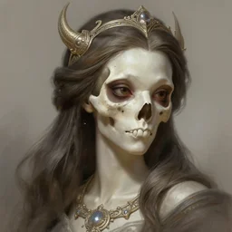 stunning disney goddess of skull portrait, skull, fantasy, intricate, elegant, highly detailed, digital painting, artstation, concept art, smooth, sharp focus, illustration, art by afshar petros and krenz cushart and artem demura and tony sandoval