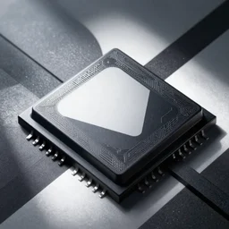 the microchip, abstract dark geometry construct with white space, textured, tech pattern