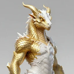 DnD character concept portrait, scaly dragonborn male with lizard eyes, !!!gold scales!!!, !!!white teeth!!! Paladin, (((horns))), !!!white paladin armor!!! holy sword, Detailed, High quality, dynamic lighting, fantasy, Artwork by Artgerm, WLOP, Alex Ross, Greg Rutknowski, Alphonse Mucha