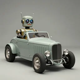 ( ( ( ( ( 1 9 5 0 s retro future android robot hotrod. muted colors., ) ) ) ) ) by jean - baptiste monge,!!!!!!!!!!!!!!!!!!!!!!!!!