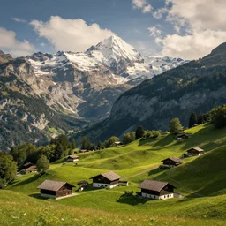 Beautiful cinematic photo, hd, hdr, 4k, switzerland landscape, award-winning, incredibly detailed, expensive
