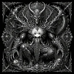 the eldrich god cuthulu, ink, high contrast, insanely detailed and intricate, hypermaximalist, elegant, ornate, hyper realistic, super detailed, anime chibi