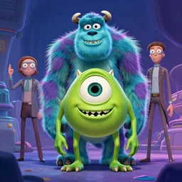 the notorious b. i. g. as mike wazowski monsters inc, rick and morty pickle rick, dramatic lighting, chill vibe, unreal engine 5, shaded lighting poster by magali villeneuve, artgerm, jeremy lipkin and michael garmash, rob rey and kentaro miura style, trending on art station