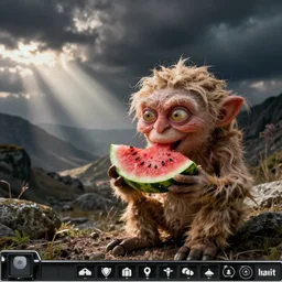 gollum eats watermelon trail cam