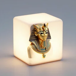 symmetry!! egyptian queen of technology, solid cube of light, hard edges, product render retro - futuristic poster scifi, lasers and neon circuits, beautiful brown skin woman egyptian queen, intricate, elegant, highly detailed, digital painting, artstation, concept art, smooth, sharp focus, illustration, dreamlike, art by artgerm