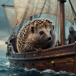 hedgehog on a ship in seqa of thieves, epic