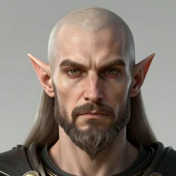 head and shoulders portrait of a pious knight, elf, goatee, d & d, high fantasy, by donato giancola, facial detail, extremely detailed, digital art