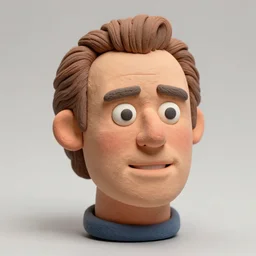 real jack nicholson!! clay! close detailed sculpted head , style: claymation puppet kids clay , by guldies
