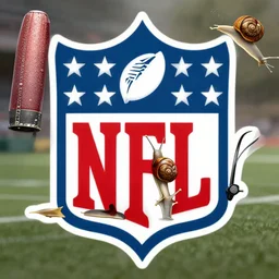 professional illustration of sports logo! of a snail by Brandon Hubschman and Maureen Raisch in the style of an NFL logo