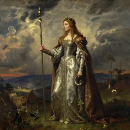 morgan le fay and, art by frederick sandys,