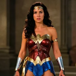 film still of Bruce Willis playing Wonder Woman, 4k