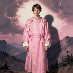 rasputin, pink, by yoshitaka amano, begotten, realistic