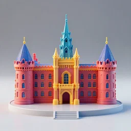 plastic sculpture of 🏘, wide shot, vibrant color details, zbrush, hyper realistic, golden ratio, macro lens, unreal engine, octane render, symmetri