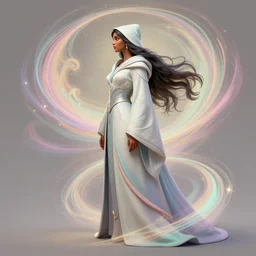 side profile, maya ali, wizard, gloomhaven and dota concept art, robes, elegant, highly detailed, smooth, colorful swirly magical ripples, pastel colors, matte painting concept art, art nouveau, aesthetic octane render, 8 k hd resolution, by ilya kuvshinov and cushart krentz and gilleard james