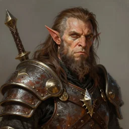lanky half - orc, warrior, art by artgerm and greg rutkowski and magali villeneuve, leatherarmor, brownhair, d & d, fantasy, portrait, highly detailed, headshot, digital painting, trending on artstation, concept art, sharp focus, illustration