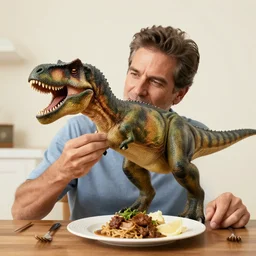 Juan Ponce Enrile eating a dinosaur