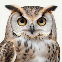 realistic portrait beautiful painting of humanoid owl, triple eye pupil. fine art, trending on artstation, smooth draw, sharp focus, digital art, bright colors, fine draw, perfect lighting, high render, high resolution.