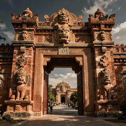The gate to the eternal kingdom of Aztecs, digital art, HD, detailed.