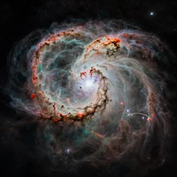 photo of a beautiful nebula, taken by hubble space telescope, 4k