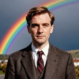 rainbow alan turing. pop art.