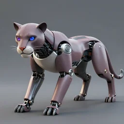 robot panther in the style of josan gonzales