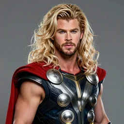 chris hemsworth as a thor drag queen, digital art, amazing detail