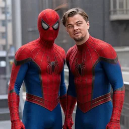 leonardo dicaprio as peter parker in spiderman movie