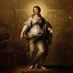 mother nature, atmospheric light, head to toe, in the golden hour, by caravaggio, by waterhouse, detailed background