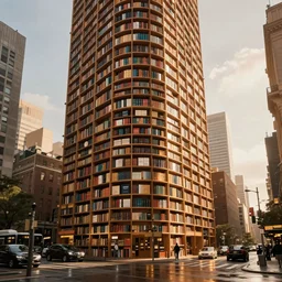 giant skyscraper bookshelves over a wet city street by gerardo dottori. warm, inviting.