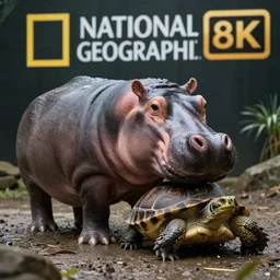 a hybrid between a hippo and a turtle, photography, award winning, national geographic channel, discovery channel, 8 k