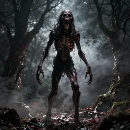 horrifying, killer, creepy, dead, monster, tall, skinny, open mouth