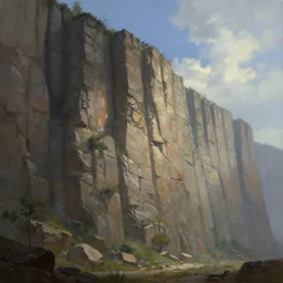fantasy painting of a giant wall