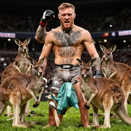 conor mcgregor fights multiple kangaroos
