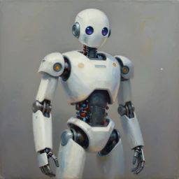 a beautiful painting of a robot by adonna khare, trending on artstation