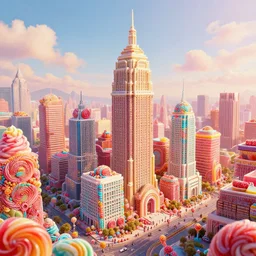 a city made out of candy, unreal engine, artstation, epic artwork, concept art