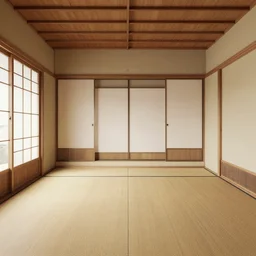 interior of a japanese home, octane render, volumetric, unreal engine