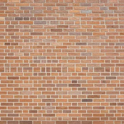 a brick wall where each brick is a different colour wide angle shot