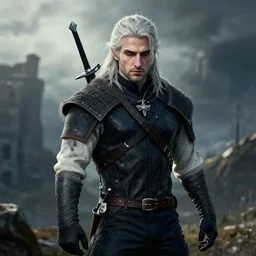 Ciri from the witcher, attractive pose, cinematic, wallpaper