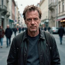 film still of bryan cranston in cosmic horror! the musical by david cronenberg, budapest street background, 3 5 mm film, atmospheric, ultra fine detail, film grain, photorealistic, hyperrealistic