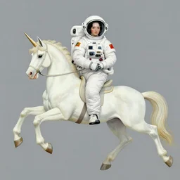 astronaut riding a unicorn by klimt