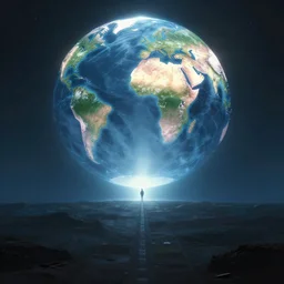 up ahead in the distance,, global lighting, digital art, artstation